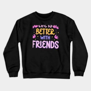 text flowers Crewneck Sweatshirt